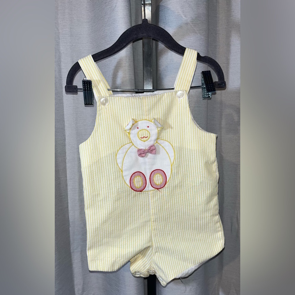 Vintage kids exchange yellow with stripes and a bear size 18 months [I-1]